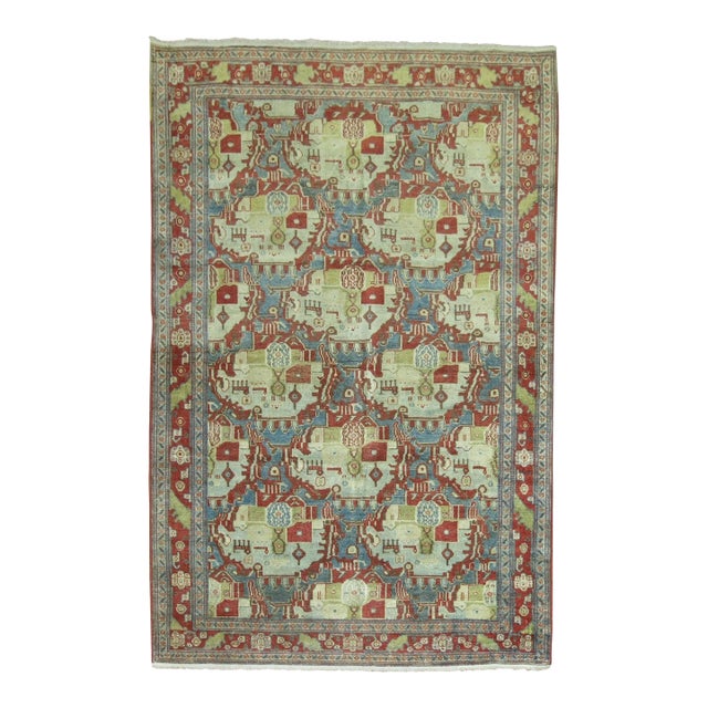 Early 20th Century Zabihi Collection Malayer Senneh Persian Rug - 4'5" x 6'6" For Sale