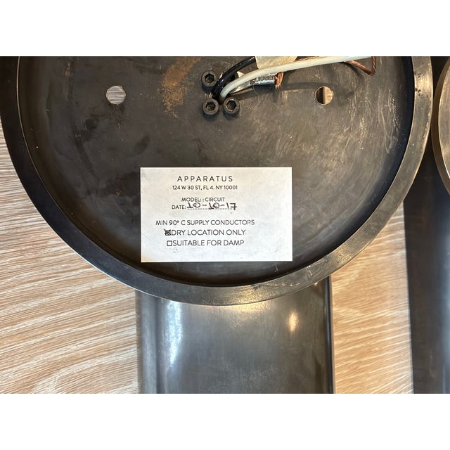 Apparatus Studio Circuit 1 Sconces in Blackened Brass - Pair For Sale - Image 10 of 15
