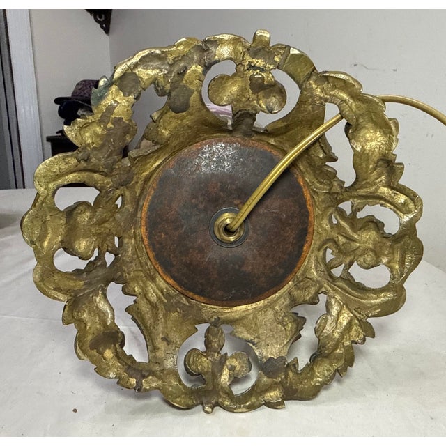 Large Antique Ornate Sevres Painted Porcelain Bronze Electric Table Lamp Vase For Sale - Image 14 of 16