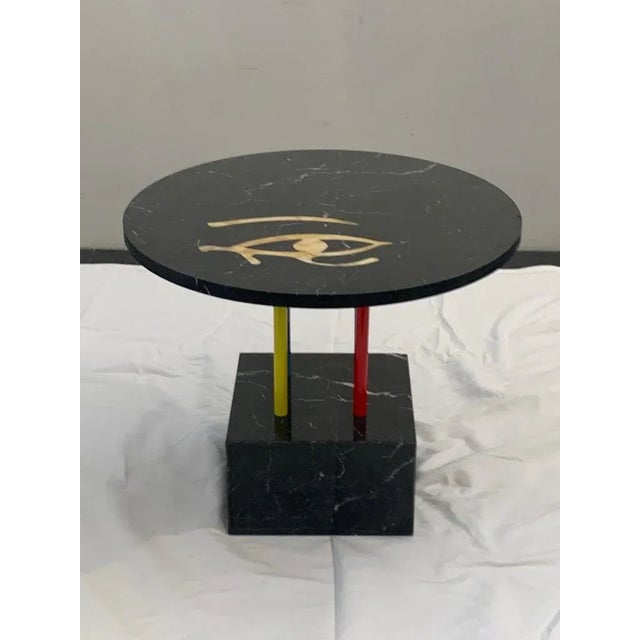 Metal Inlaid Marble Table from Cleto Munari Horus For Sale - Image 7 of 12
