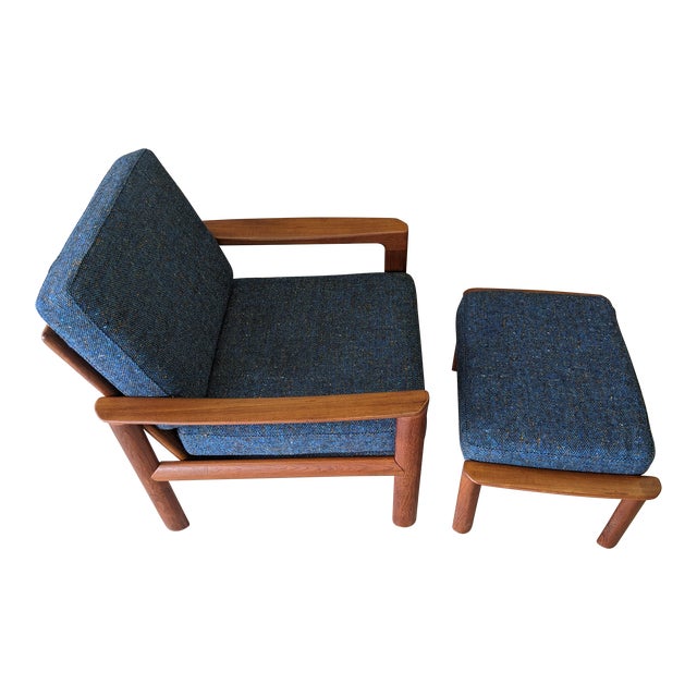 1960s Danish Modern Komfort Lounge Chair and Ottoman For Sale