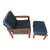 1960s Danish Modern Komfort Lounge Chair and Ottoman For Sale