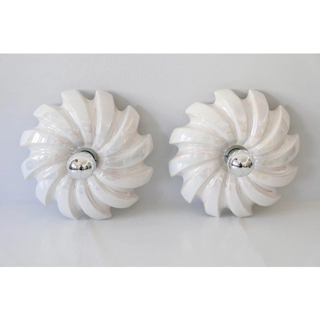 Mid-Century Iridescent Glazed Sconces from Goebel Porzellanfabrik, 1970s, Set of 2 For Sale - Image 6 of 18