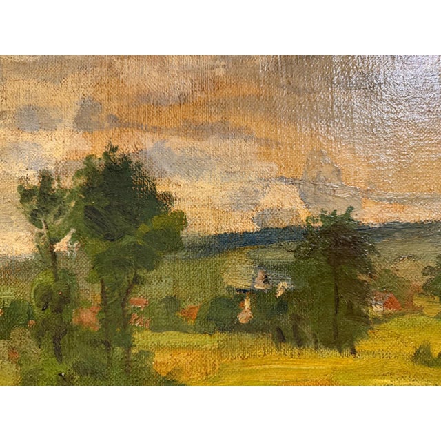 Heinrich Pforr, Summer Evening in Uengsterode, Oil Painting on Canvas For Sale - Image 9 of 13