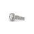 Early 21st Century Ladies 14k White Gold Halo Accented Lab Grown Diamond Engagement Ring, Size 5.5 For Sale - Image 5 of 8