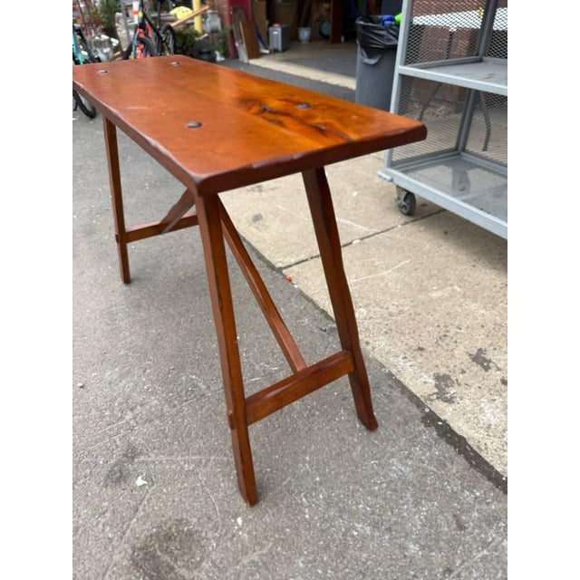 Vintage French Rustic Style X Base Solid Wood Console Table by Pier 1 Solid wood frame, sturdy , nice wood grain. Made in...