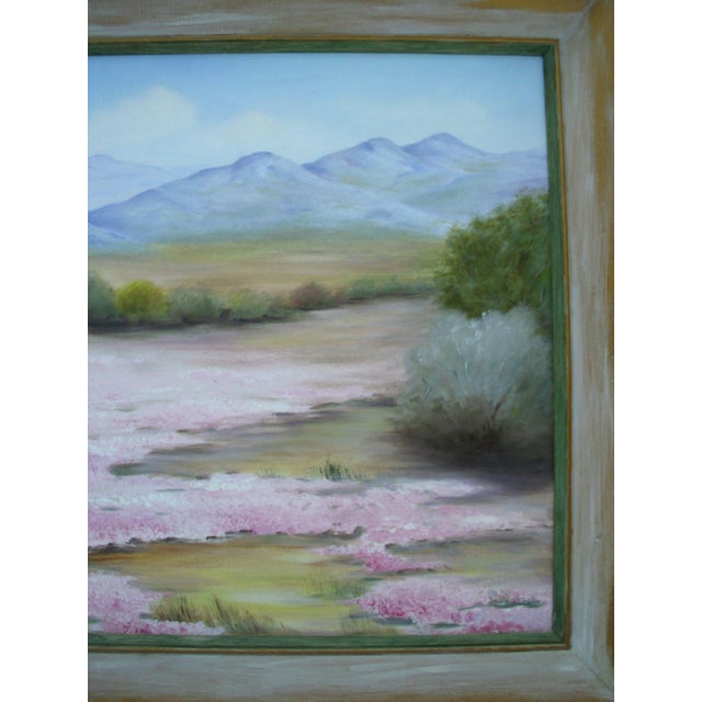 Late 20th Century Vintage Impressionist California Desert Landscape Painting Framed For Sale - Image 5 of 7