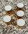 Vintage Hollywood Recency Gold Gilded Porcelain Demitasse Espresso Set - 5 Cups & 3 Saucers - 8 pcs For Sale - Image 10 of 11