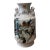 Vintage Chinese Hand-Painted Crackled Glaze Vase W/Foo Dogs Handles Calligraphy & Stamps For Sale