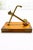 Brown Vintage Mid-Century Brass Anchor Sculpture on Campaign Wooden Base, 1960s For Sale - Image 8 of 8