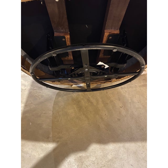 Textile Sherrill Upholstered Swivel Club Chair For Sale - Image 7 of 8