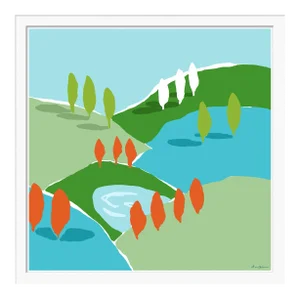 Mountain and Valley West, Multi By Dana Gibson, Framed Art Print