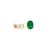 2010s Natural Emerald and White Sapphire Ring 6.5 14k Y Gold 4.05 TCW Certified For Sale - Image 5 of 18