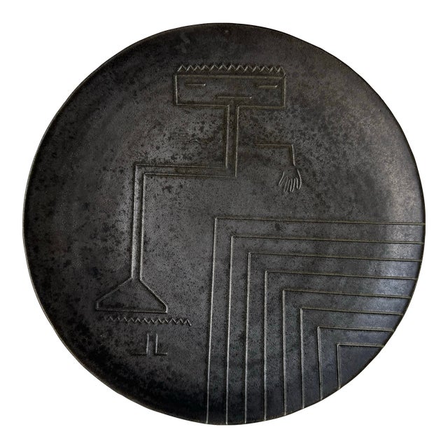 1980's Sherman Cave Creek Native American Navaho Wall Ceramic Plate For Sale