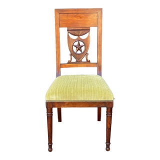 Antique Early 19c Swedish Empire Star & Shield Side Chair - 1 of 4 For Sale