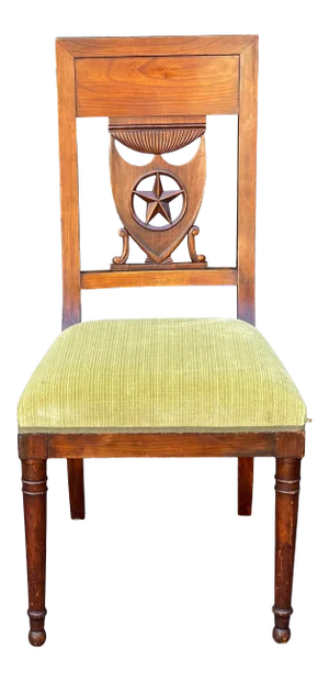 Antique Early 19c Swedish Empire Star & Shield Side Chair - 1 of 4