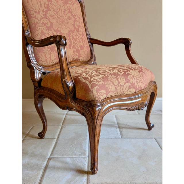 Wood Pair of Michael Taylor Italian Rococo Bergere Chairs For Sale - Image 7 of 8