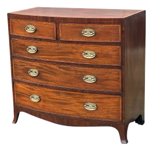 19th Century Mahogany Inlaid Chest of Drawers, 1850
