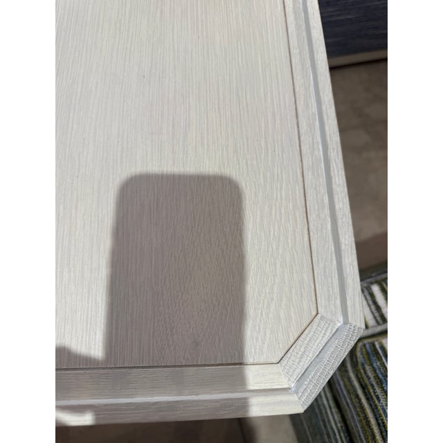 Highland House Ricky Side Table in Alabaster Cerused Finish For Sale In Los Angeles - Image 6 of 8