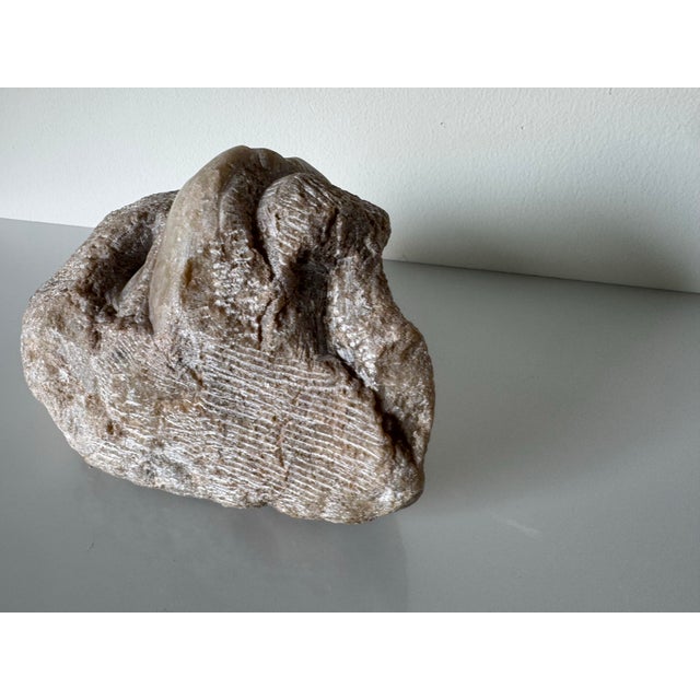 1980s Vintage Hand Carved Marble Abstract Monkey Face Sculpture For Sale In Miami - Image 6 of 12
