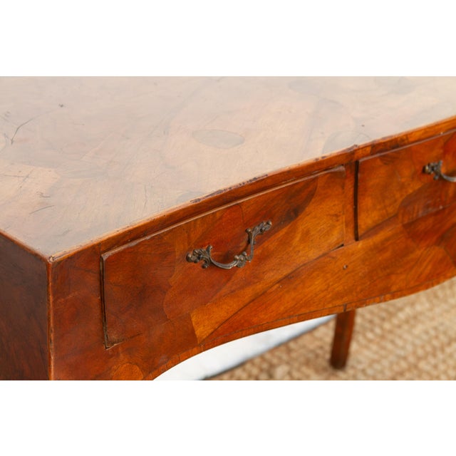 1950s Mid-Century 20th Italian Walnut Marquetry Writing Table For Sale - Image 5 of 12