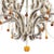 1960s French Bagues Style Steel and Beaded Glass Chandelier For Sale - Image 5 of 6