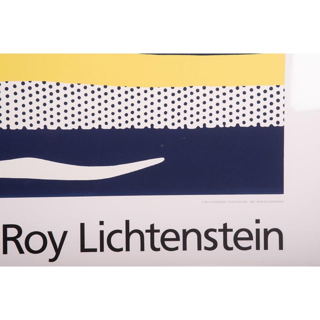 1980s 1980s Large 49" Roy Lichtenstein Museum Ludwig Koln Color Lithographic Poster, Framed For Sale - Image 5 of 6