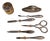 800 Silver Manicure Set, 1890s, Set of 7 For Sale