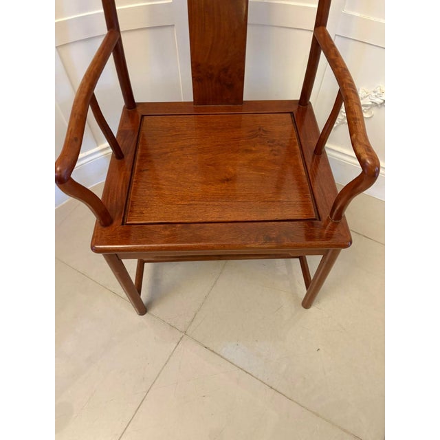 Chinese Hardwood Armchair, 1920s For Sale - Image 3 of 9