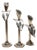 Vintage Graduated Pewter Calla Lily Candleholders – Set of 3 For Sale