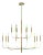 Ellen DeGeneres by Visual Comfort Studio Brianna Large Two-Tier Chandelier, Brass For Sale