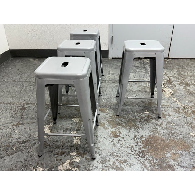 UrbanMod Counter Height Bar Stools, Set of Four For Sale - Image 4 of 12