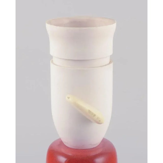 1970s Table Lamp in Glazed Stoneware from Frank Keramik, Denmark, 1970s For Sale - Image 5 of 10