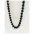 Art Deco Mid 20th Century Long Onyx Necklace For Sale - Image 3 of 9