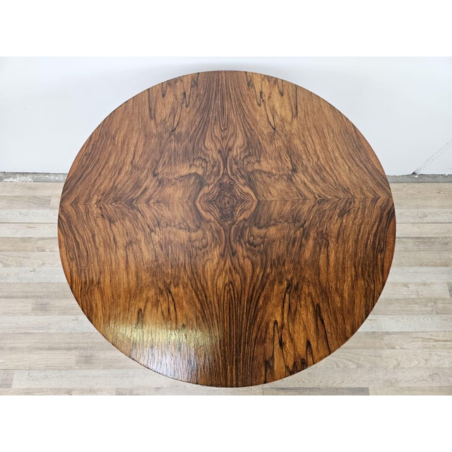 Art Deco Round Coffee Table in Walnut, 1940s For Sale - Image 3 of 18