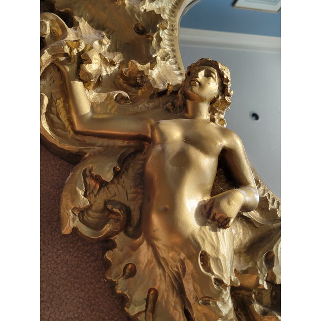 Hollywood Regency Monumental Adam & Eve Mirror For Sale - Image 3 of 18