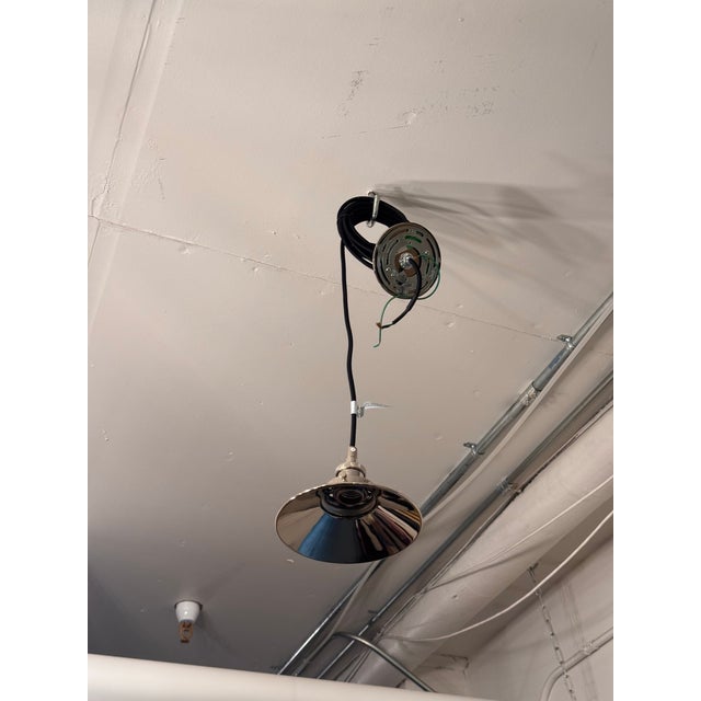 Restoration Hardware 20th C. Factory Filament Metal Shade Pendant For Sale - Image 10 of 12