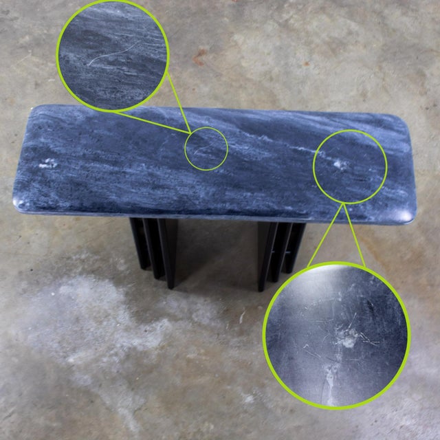 Late 20th Century Scandinavian Post Modern Sofa or Console Table Marble Rectangle Top by Bendixen Designs Made in Denmark For Sale - Image 15 of 18