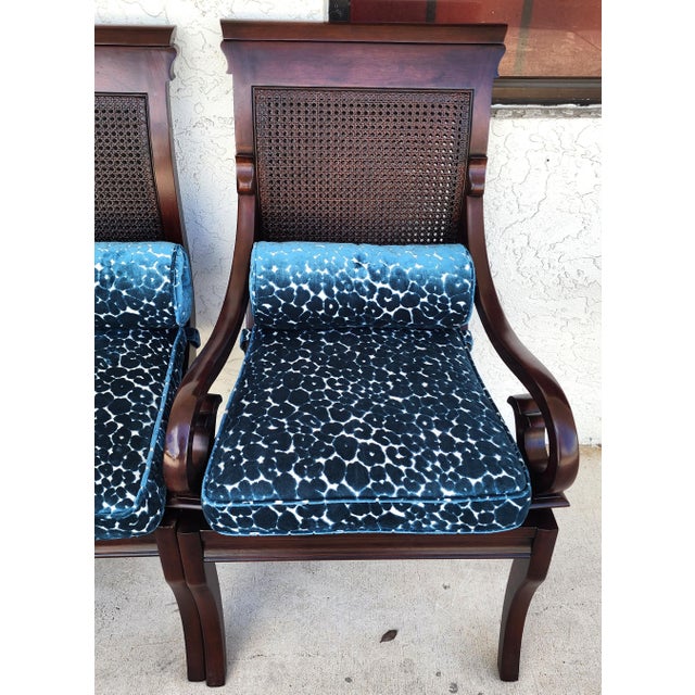 English Stanley British Colonial Dining Chairs American Craftsman Collection Set of 6 For Sale - Image 3 of 18