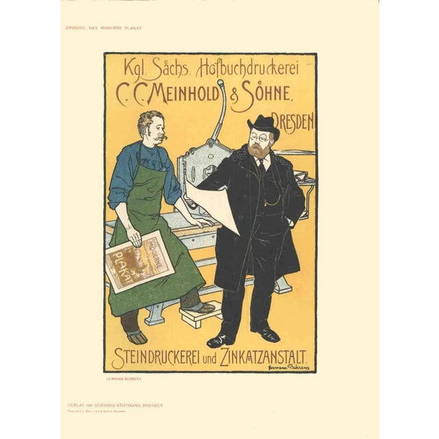 Artist: Hermann Behrens Title: C.C. Meinhold & Sohne Year: 1897 Signed: No Medium: Lithograph Paper Size: 11.5 x 8.25...