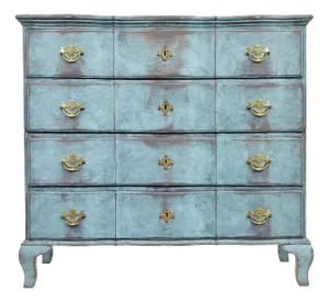 Scandinavian Baroque Painted Oak Chest of Drawers, 1790s