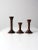 Vintage Wood Candlestick Holders Set of 3 For Sale - Image 11 of 11
