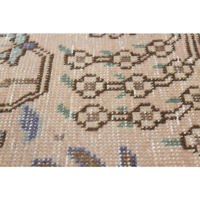 Textile 1970s Vintage Persian Handmade Wool Cotton Orange Area Rug For Sale - Image 7 of 11