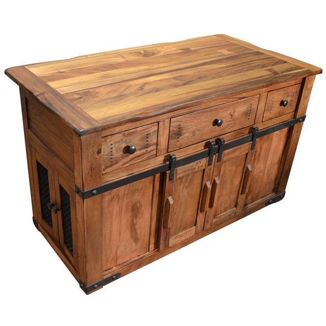 Granville Parota Kitchen Island For Sale - Image 11 of 11
