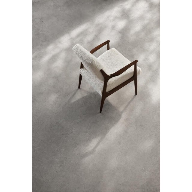 Vintage Scandinavian Teak White Armchair by Inge Andersson for Bröderna Anderssons, 1960s For Sale - Image 10 of 18