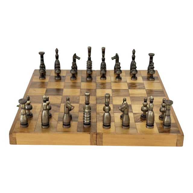 Chess Set by Hans Teppich, 1970, Set of 33 For Sale
