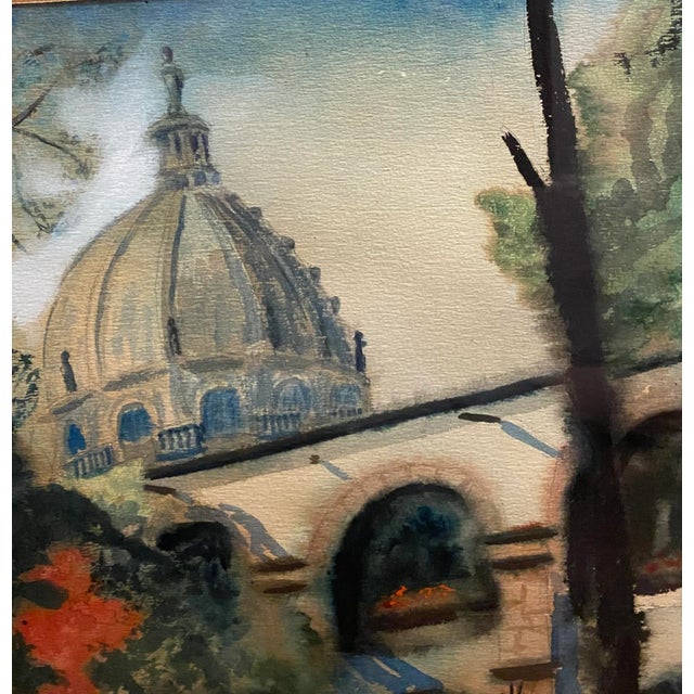 Paper Mid Century Painting, San Miguel Allende For Sale - Image 7 of 11