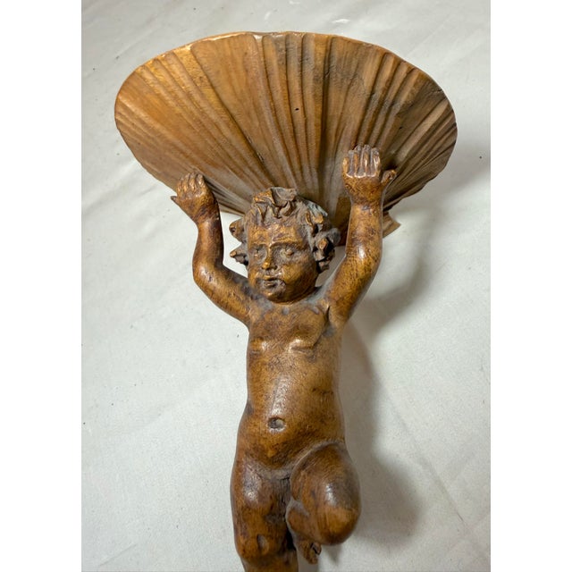Antique Hand Carved 19th Century Victorian Putti Cherub Wall Shelf Sculpture For Sale In New York - Image 6 of 11