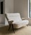 Mid-Century Modern sculptural sofa by Theo Ruth produced by Artifort, newly reupholstered in a Cowtan and Tout oatmeal...
