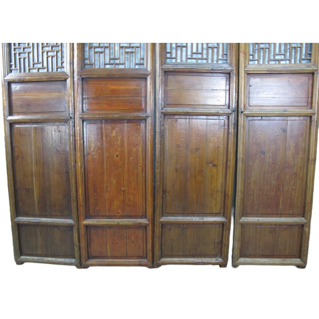 Double Happiness Lattice Screen Door Panel - Set of 4 For Sale In Greensboro - Image 6 of 9